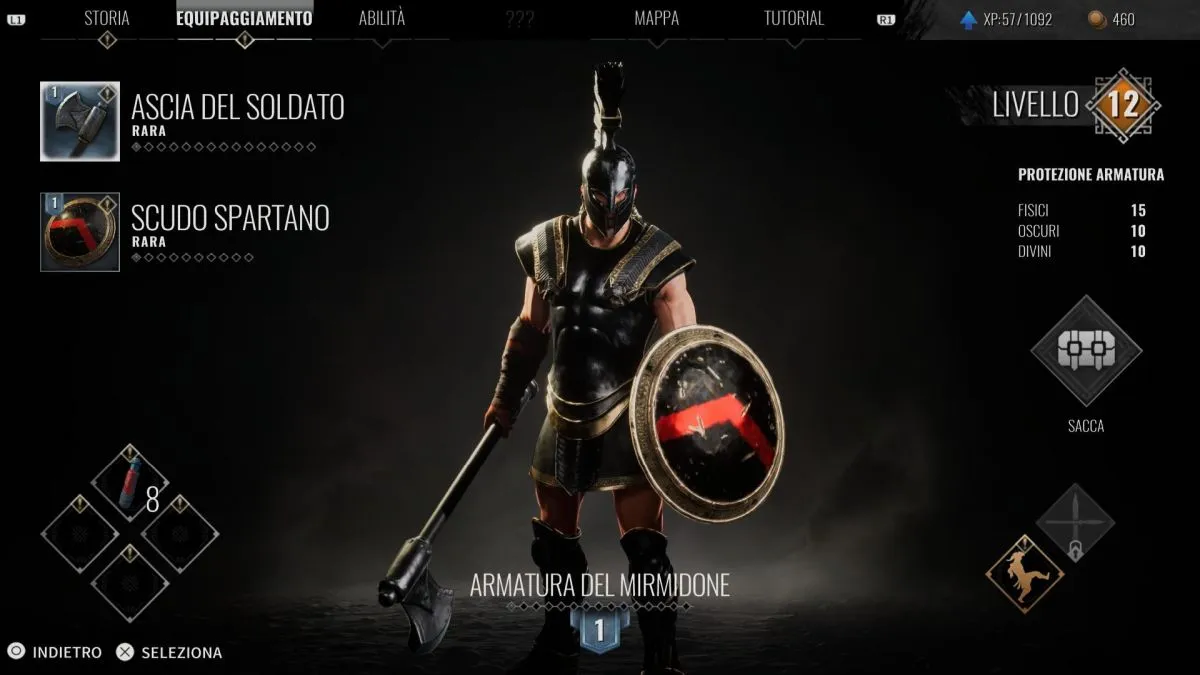 Achilles: Legends Untold Recensione - Equipaggiamento