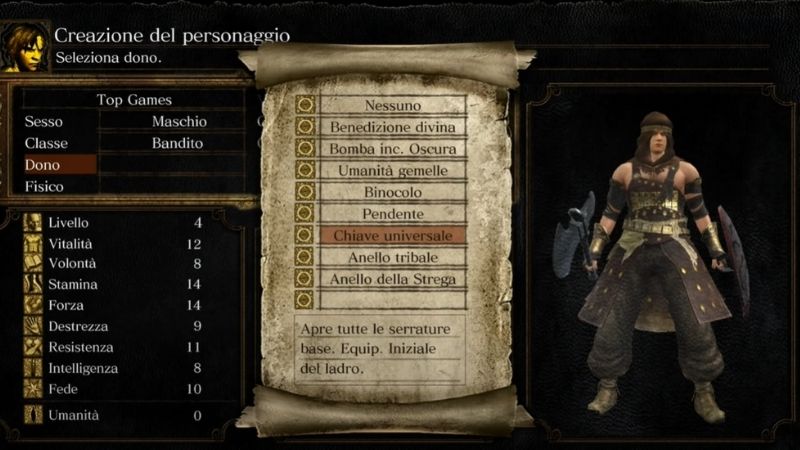 guida completa dark souls master run creazione personaggio