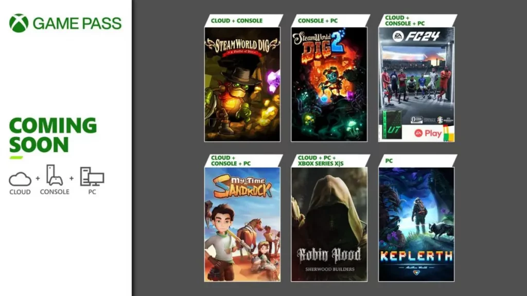 Xbox Game Pass Giugno 2024 EA Sport 24 My Time at Sandrock Robin Hood