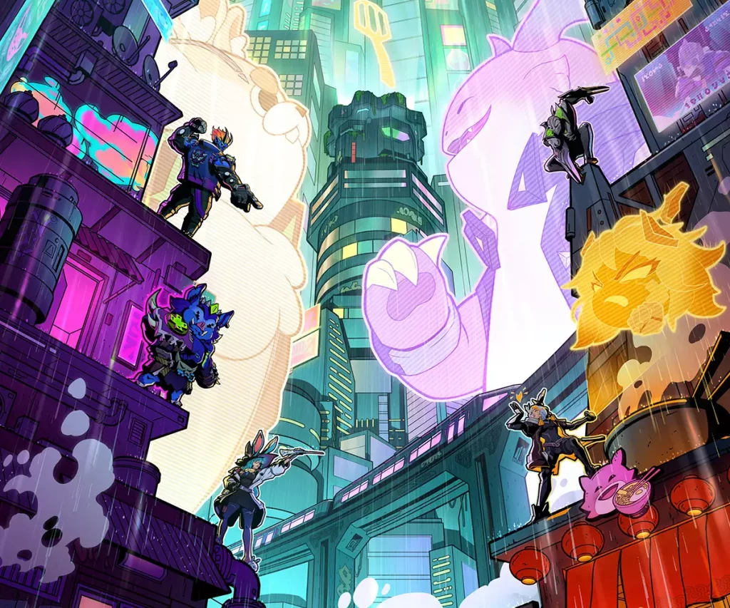 Teamfight Tactics Cyber City è finalmente disponibile key art del set
