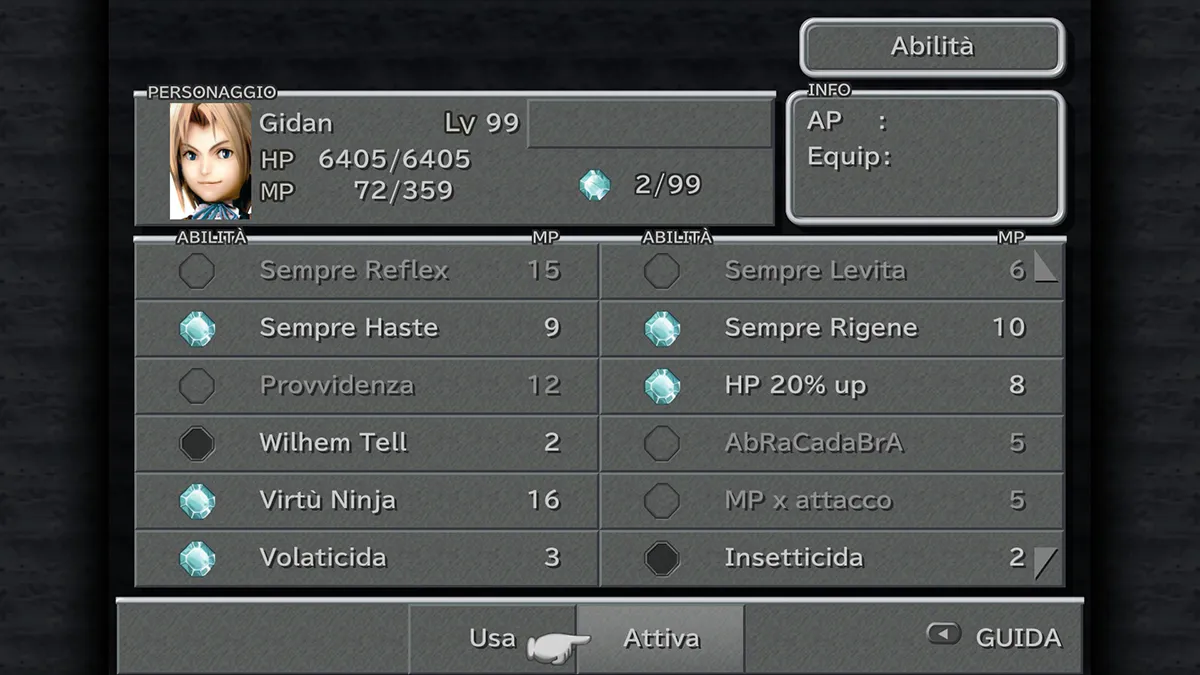 skill supporto zidan ff9