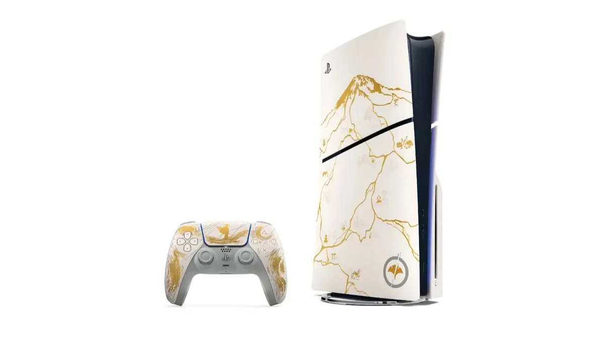 ghost of yōtei - controller e ps5 limited edition - ps5 bundle oro