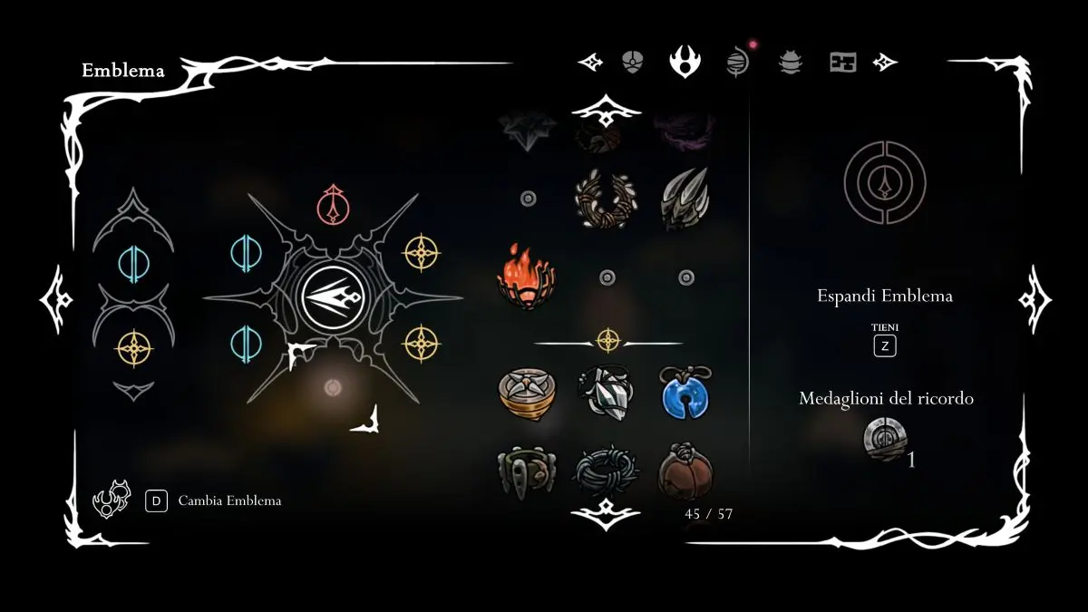 emblemi silksong - potenziamento