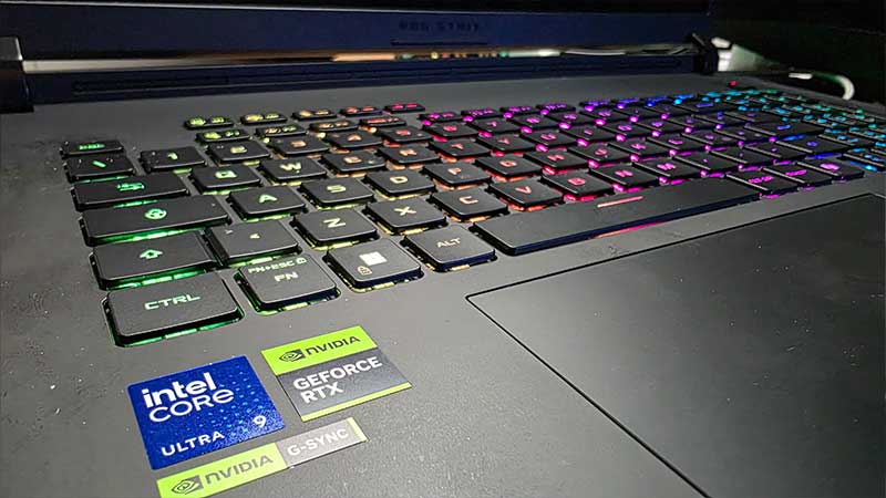 tastiera del portatile asus rog strix