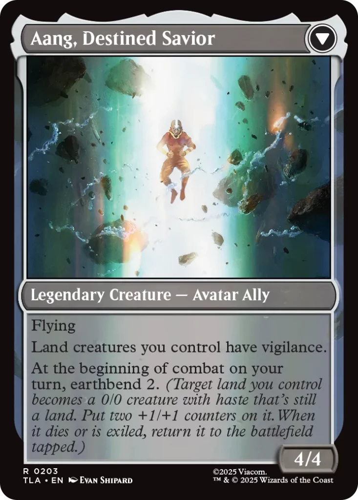 Aang Destined Savior mtg back