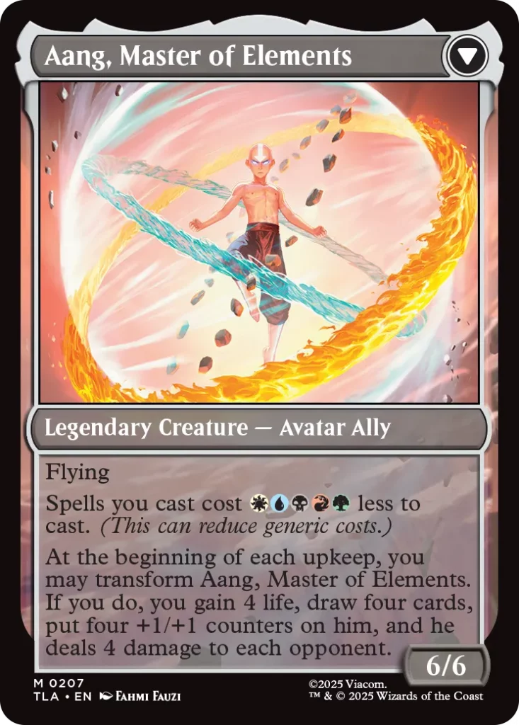 Avatar Aang mtg back