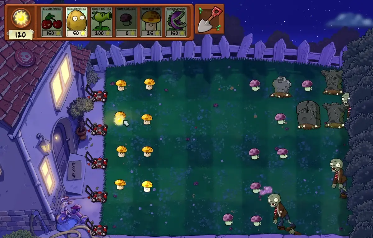 Plants Vs Zombies Setup con i fungosoli