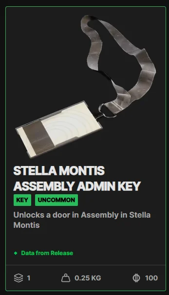 Chiave dell’Amministrazione Assembly di Stella Montis