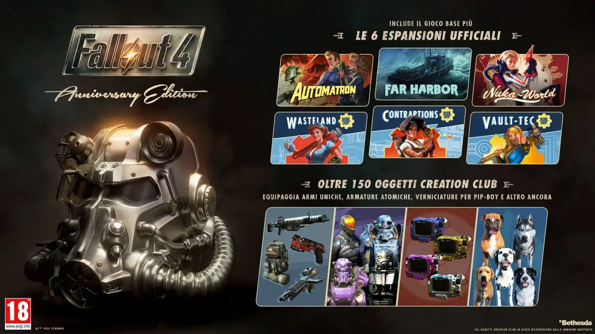 Fallout 4 Anniversary Edition offerta contenutistica dell'espansione