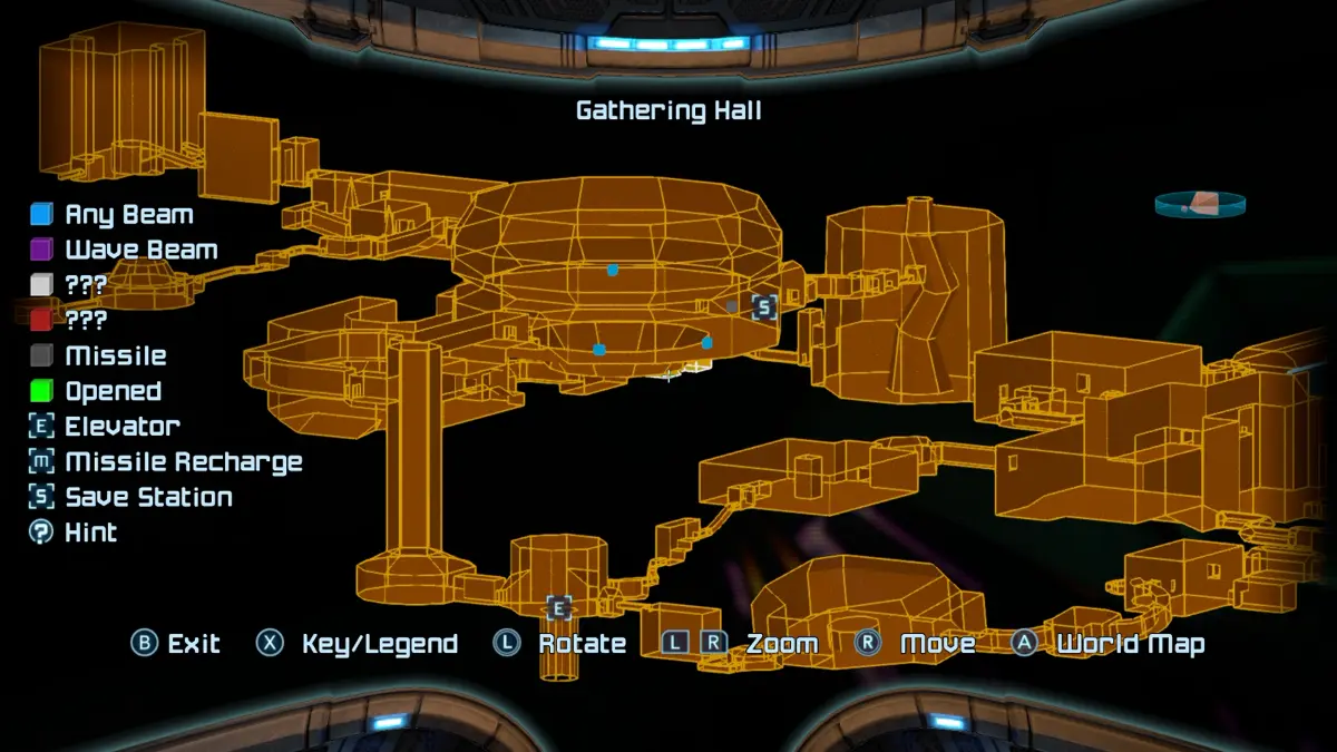 Le Chozo Ruins, una delle sezioni più interconnesse di Metroid Prime