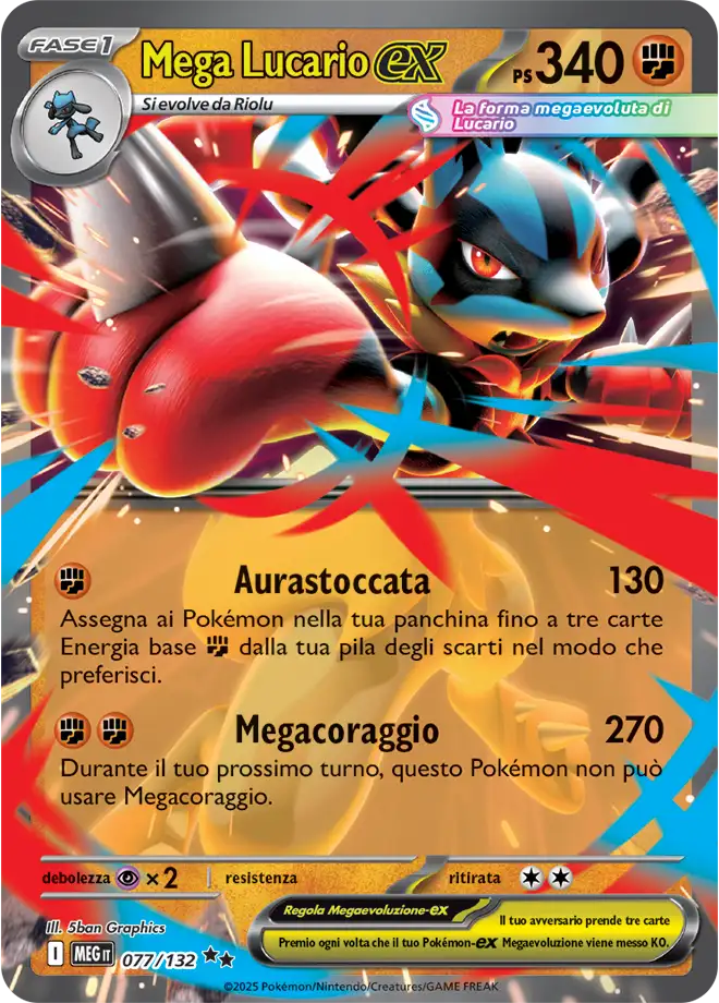 Pokémon TCG Megaevoluzioni uno sguardo alla nuova Era Mega Lucario un fase 1 con ben 340 di vita