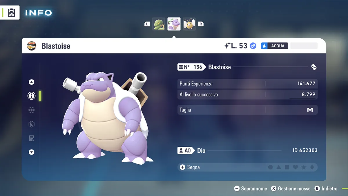 blastoise cromatico