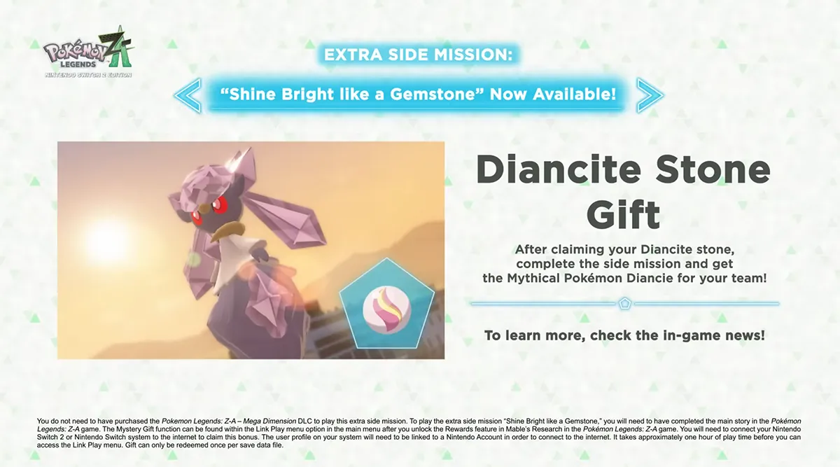 mega diancite pokemon za