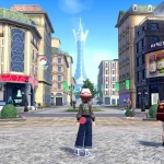 Schermata di Pokémon Legends Z-A che mostra Lumiose City su Nintendo Switch.