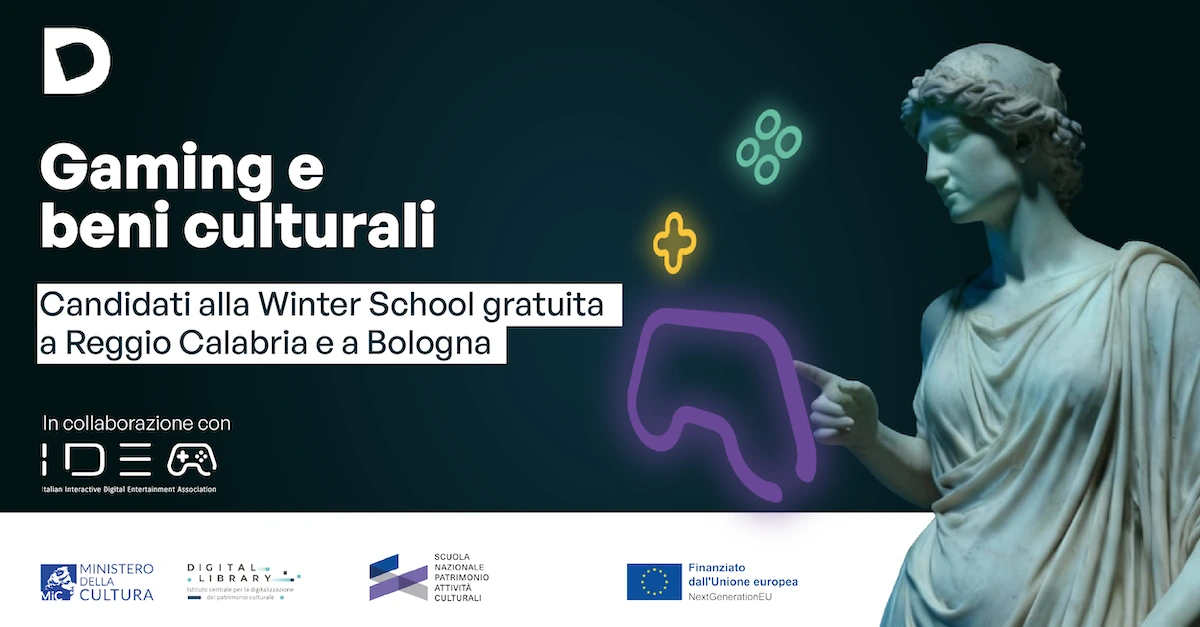 Winter School, formazione laboratoriale intensiva dedicata alla progettazione di concept videoludici per la valorizzazione del patrimonio