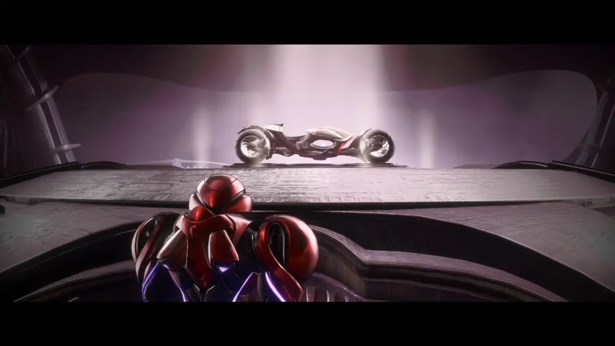 Metroid Prime 4 Beyond Samus e la sua fidata moto Vi-O-La