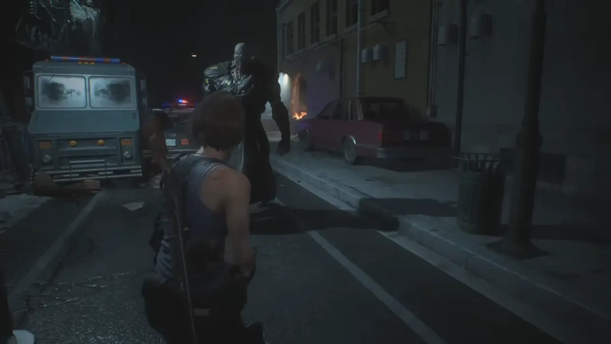 Resident Evil 3 Remake Uno dei tanti incontri con Nemesis