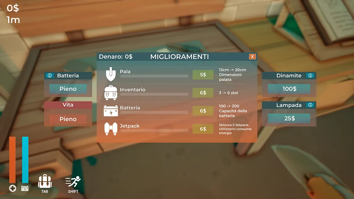 potenziamenti a game about digging a hole