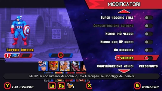 marvel cosmic invasion scelta erore e difficoltà