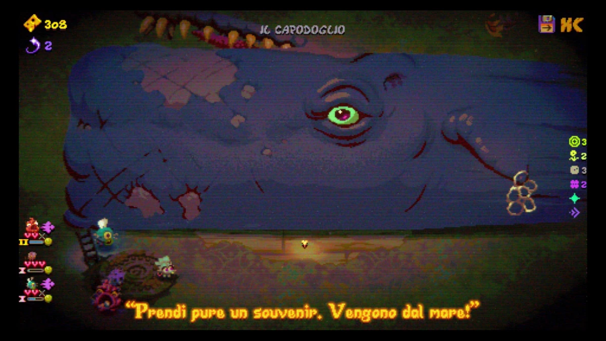 una balena in Morsels con cui parlare