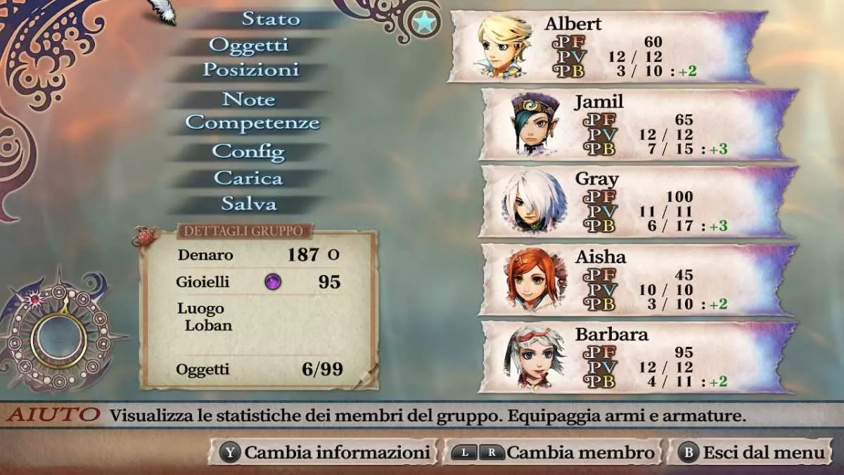 romancing-saga-minstrel-song-remastered-international-recensione-menu