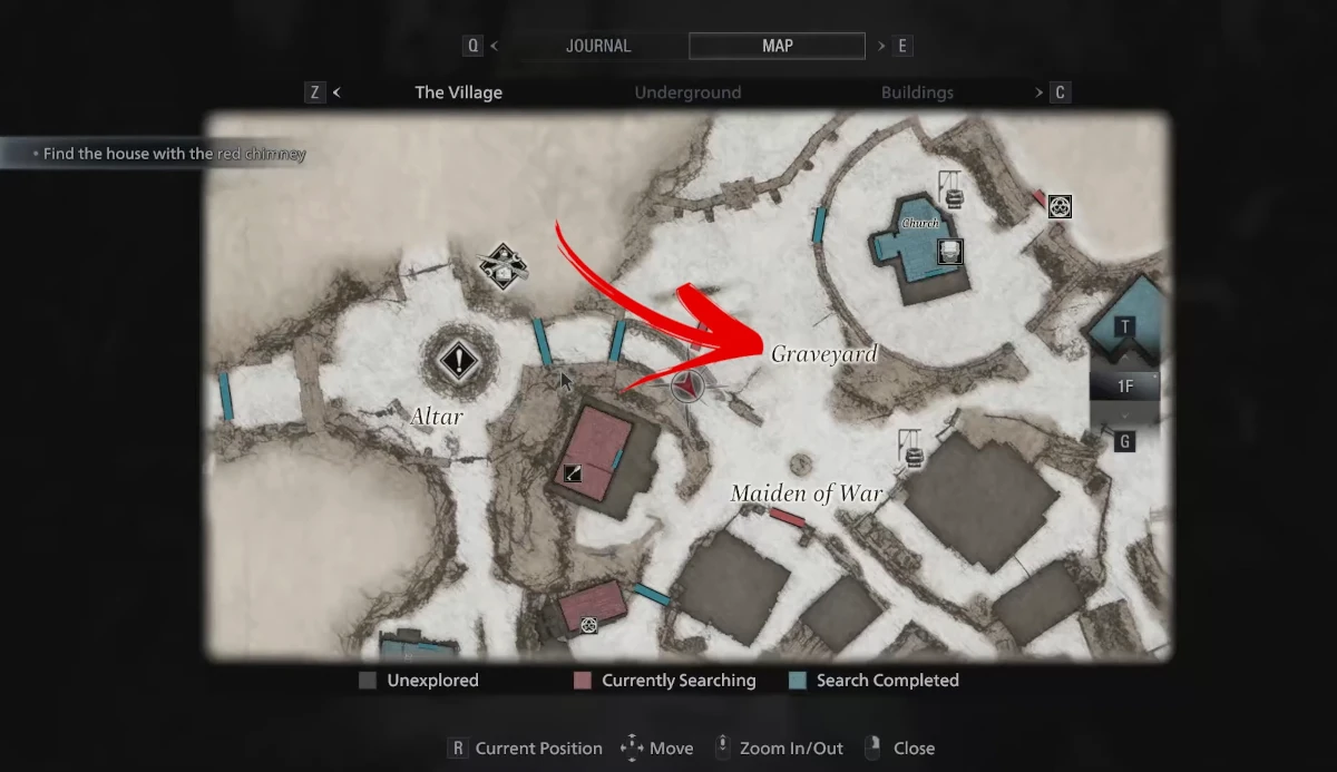 Resident Evil Village Mappa di dove potrete trovare l'uccello