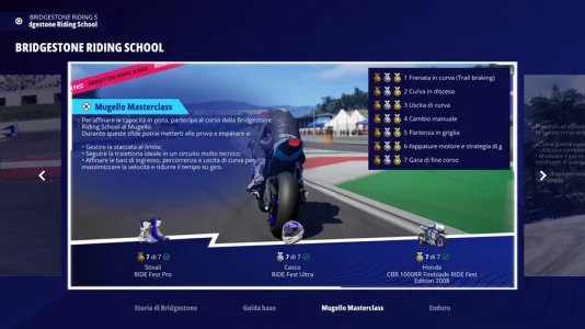 RIDE 6 school menu 2