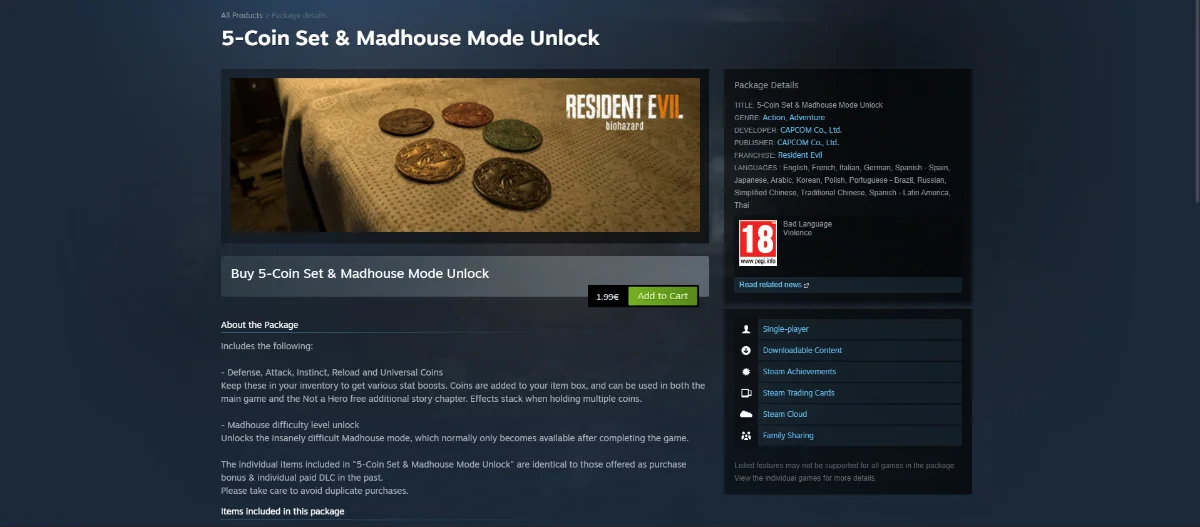 Resident Evil 7 DLC per sbloccare la difficoltà manicomio istantaneamente