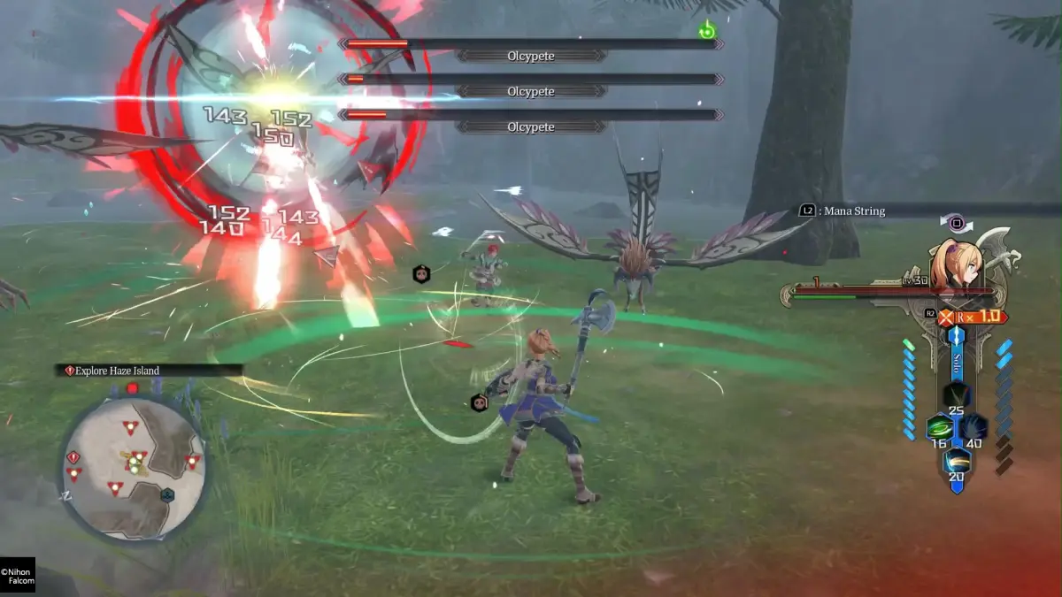 Ys X Proud Nordics - Sistema di combattimento