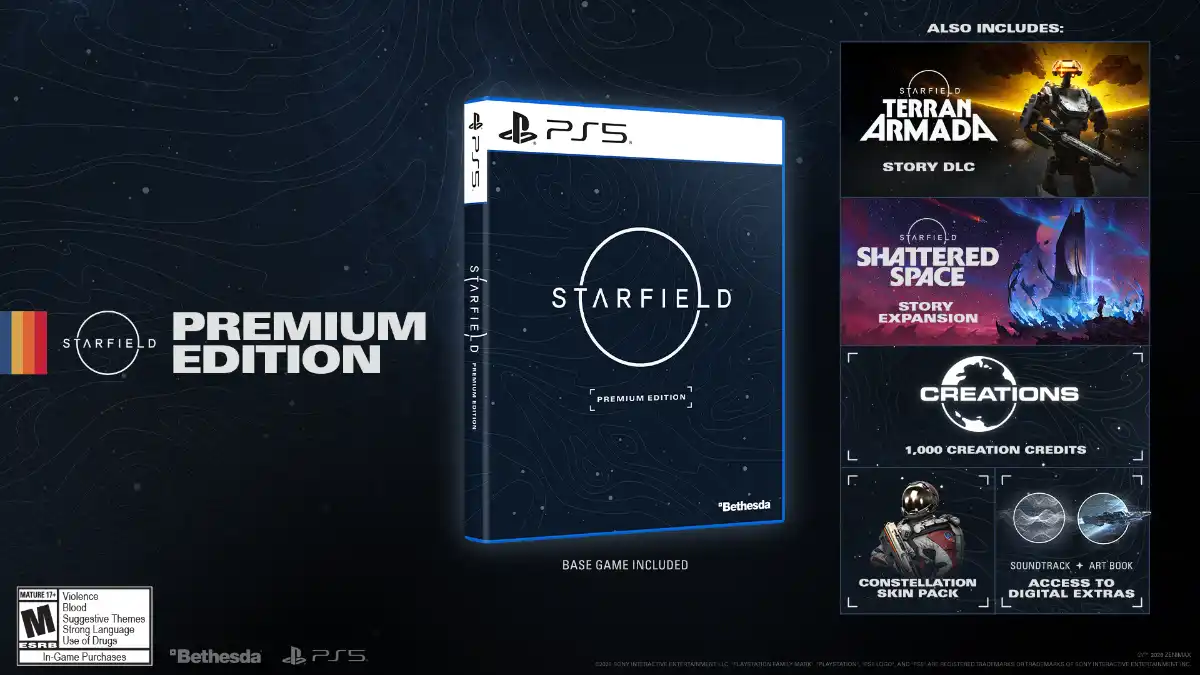 Starfield Confezione della premium edition in arrivo su PS5