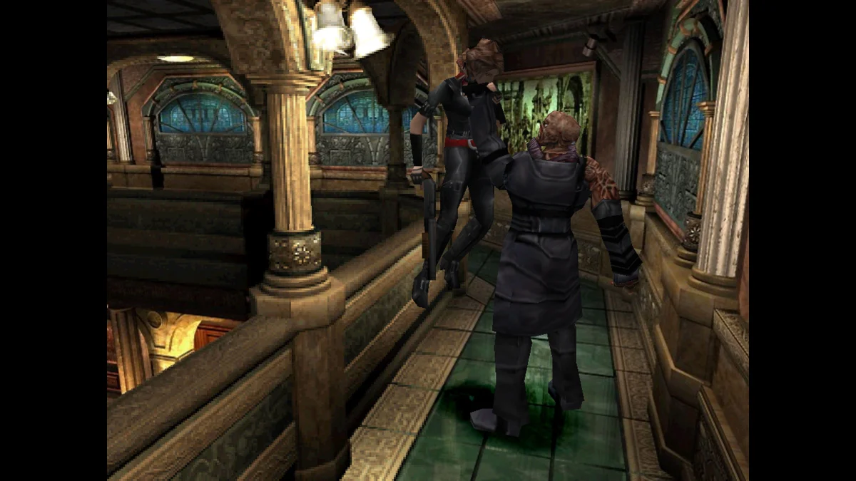 Resident Evil 3 Nemesis Scontro con Nemesis all'interno della torre dell'orologio tagliata dal remake