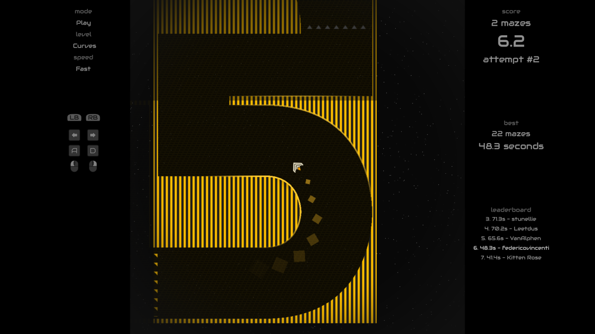 Ship v Maze curvilinei