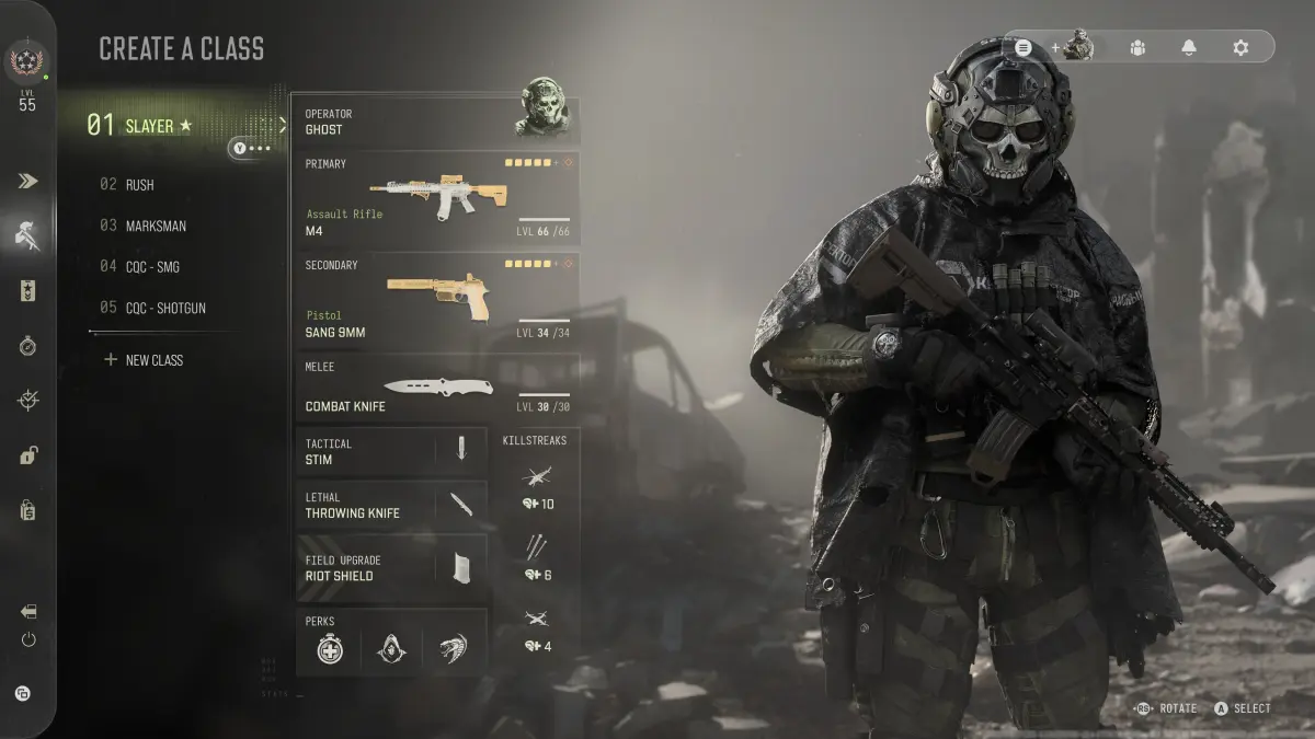 Call of Duty Modern Warfare 4 UI