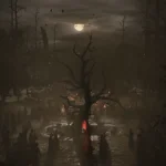 1666 Amsterdam rito Zaindari albero fiamme notte stregoneria.