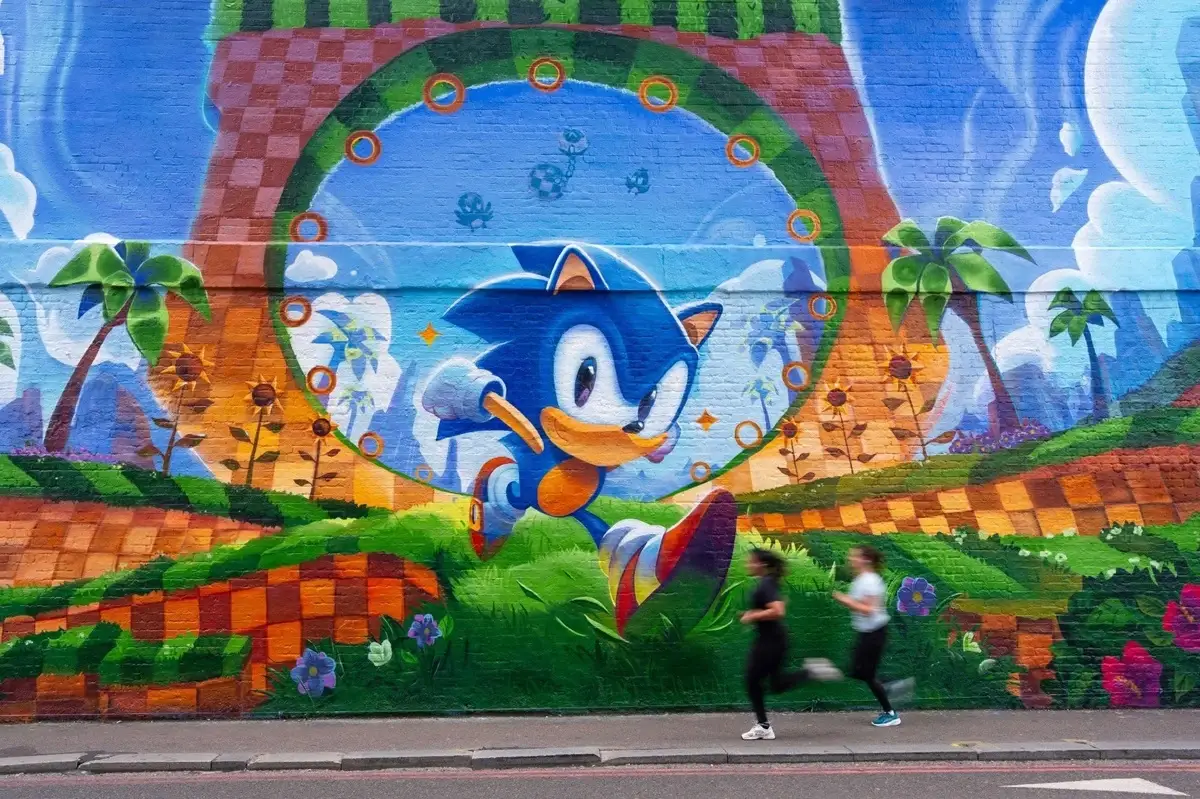 Sonic 35th Anniversary murales 1