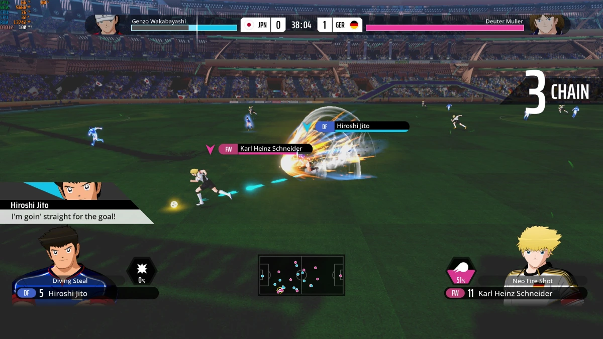 Captain Tsubasa 2 World Fighters I passi avanti tecnici sono evidenti