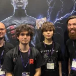 Hellraiser La nostra foto con Antony De Fault narrative director a destra ed Emil Esov game designer a sinistra