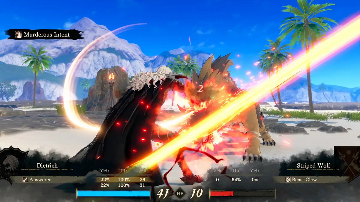 Fire Emblem Fortune Weave Anteprima Dietrich combatte contro delle bestie