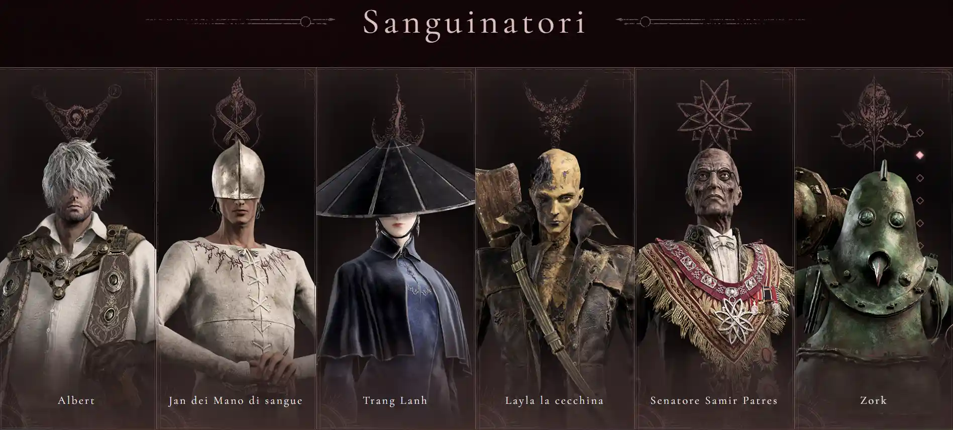 The Duskbloods Anteprima Personaggi