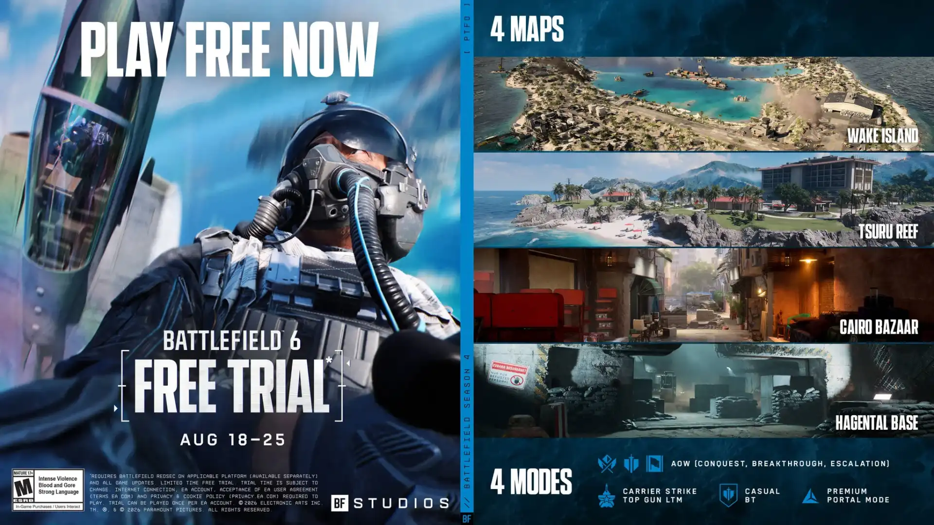 Battlefield 6 free trial august top gun spread 1