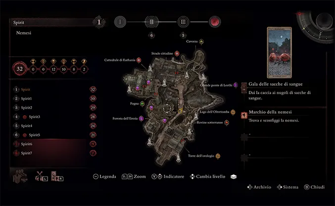 Duskbloods Anteprima minimappa
