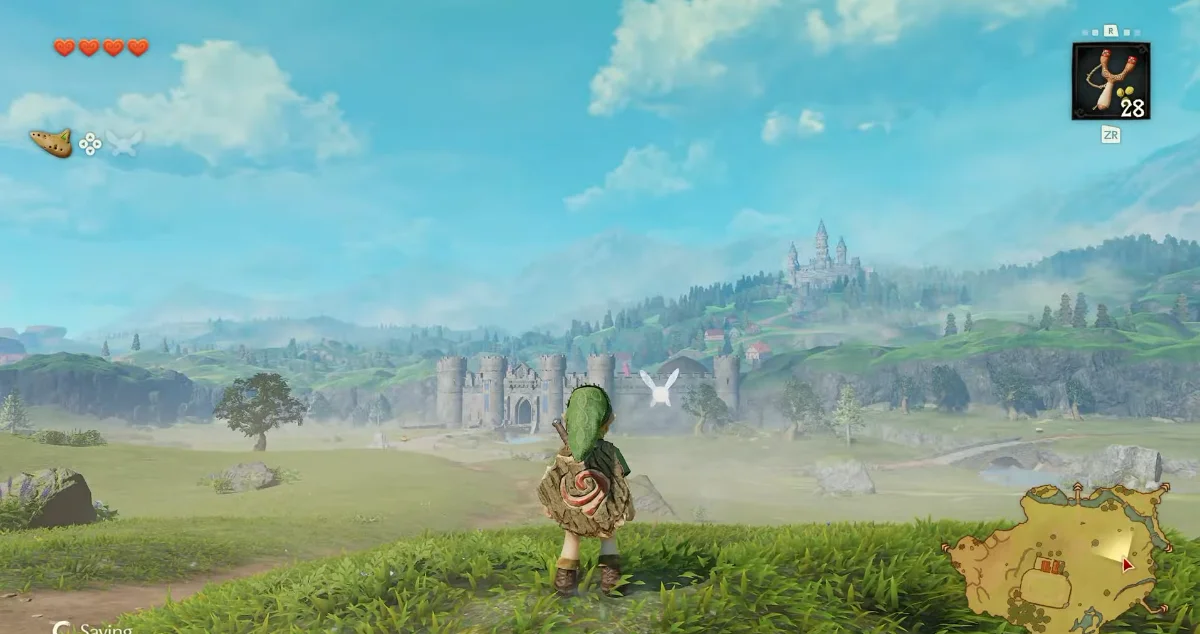 The Legend Of Zelda Ocarina of Time Uno sguardo all’Hyrule field che sembra vuota come nell’originale