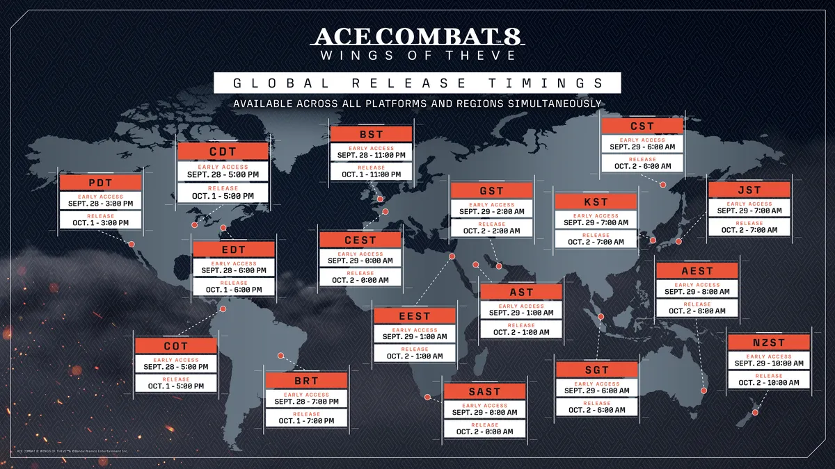Ace Combat 8: Wings of Theve mappa sblocco gioco