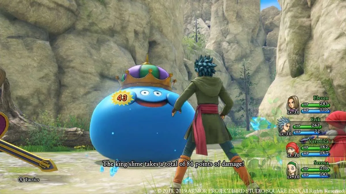 Dragon quest xi s switch 2 combat