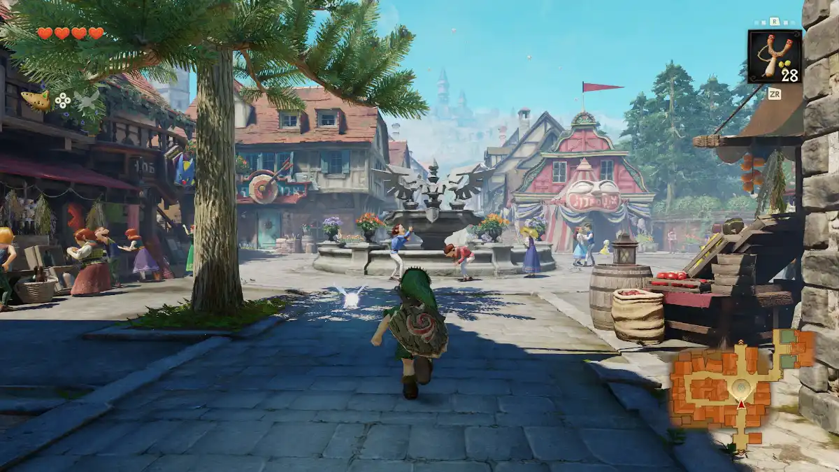 The Legend Of Zelda Ocarina Of Time La Hyrule Castle Town che in questo remake è più viva che mai