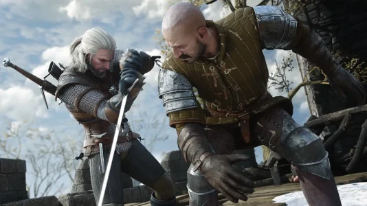 Una scena di combattimento da The Witcher 3: Wild Hunt Remastered