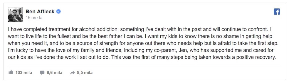 Ben Affleck post