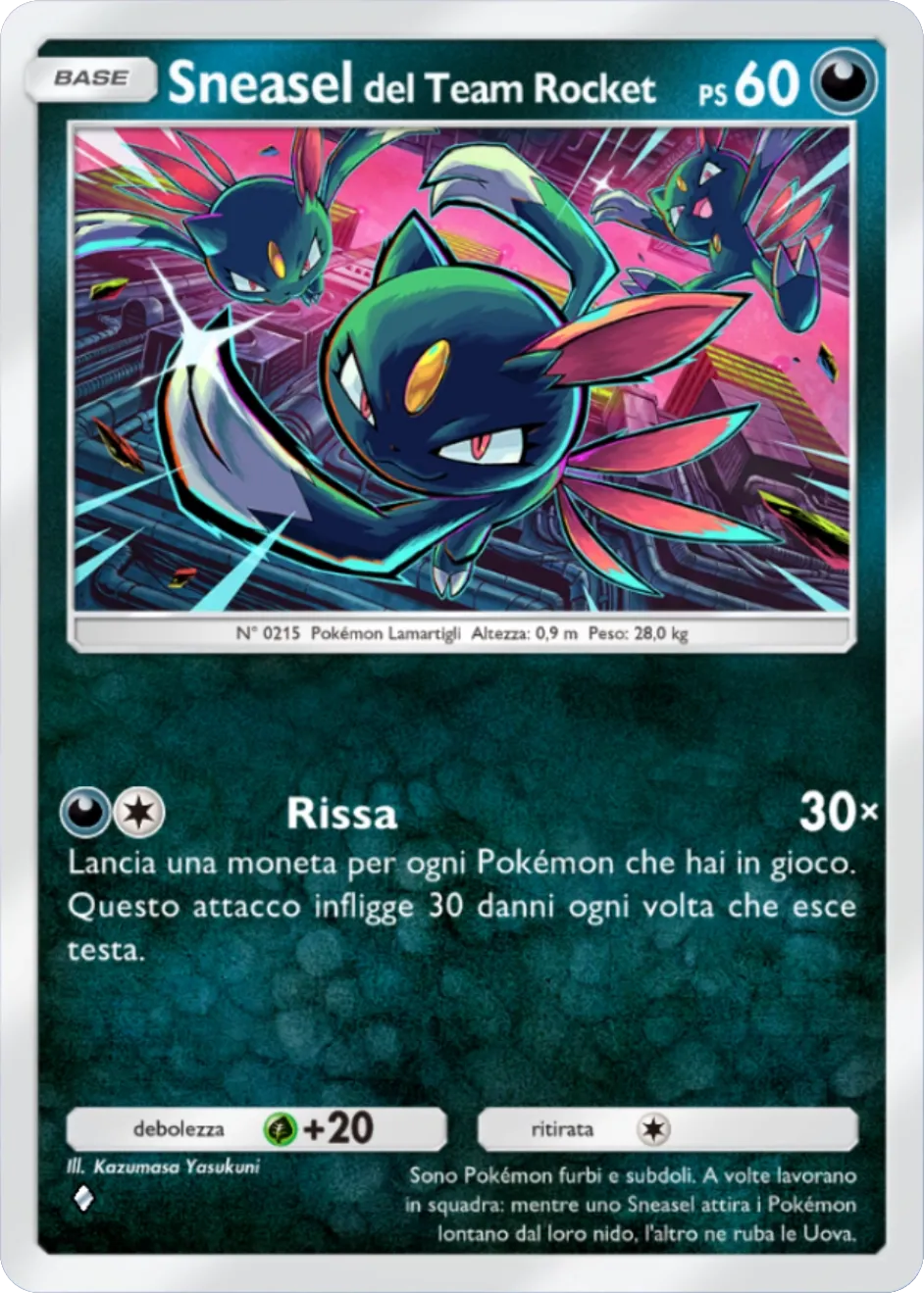 Carta Sneasel del Team Rocket (B4a-044) - Pokémon TCG Pocket
